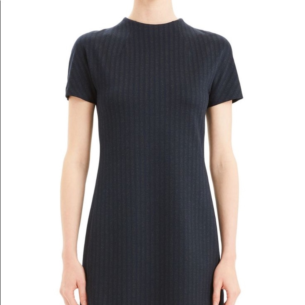 Theory Pale Stripe Dolman-Sleeve Shift Dress